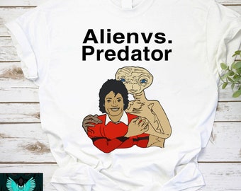 Skate Mental Alien Vs Predator Vintage T-Shirt, ET Shirt, The Extra Terrestrial Shirt, 80s Movie Shirt, Sci Fi Shirt, Adventure Movie Shirt