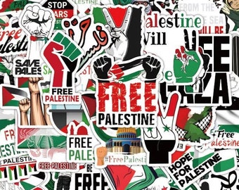 New 50pcs stickers  Palestine free Vinyl stickers, notebook skateboarding laptops  cars waterproof decoration graffiti stickers