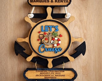 Personalized Cruise door magnet, Cruise door magnet, Vacation History, Cabin Door Decor