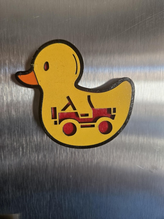 Jeep Duck Magnet, Whimsical Car Decor