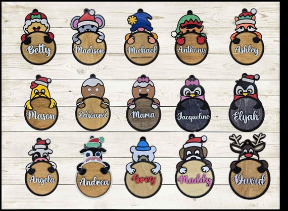 Hand Painted Personalized Christmas Ornaments, Name Ornament