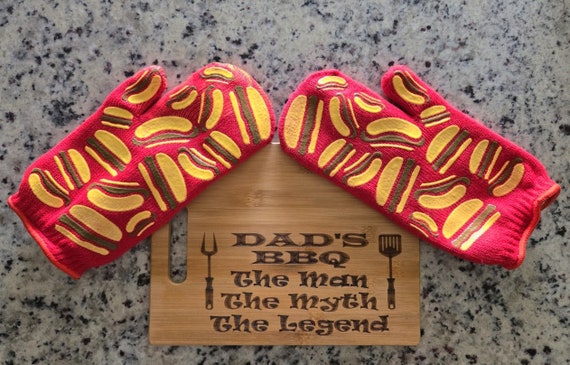 Custom BBQ Bamboo Cutting Board, Humorous Father's Day Gift