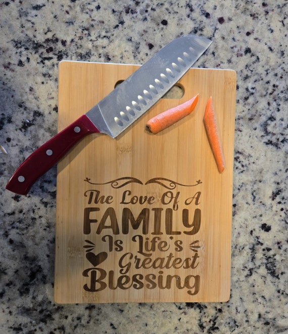 Personalized Bamboo Cutting Board, Inspirational Engraved Design