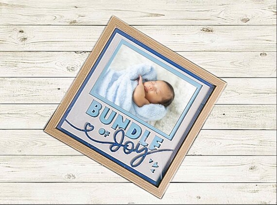Bundle of Joy Baby Frame, Personalized Nursery Decor
