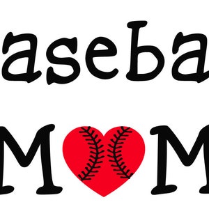 Baseball Mom Vector Image Instant Download SVG, PNG, EPS, dxf