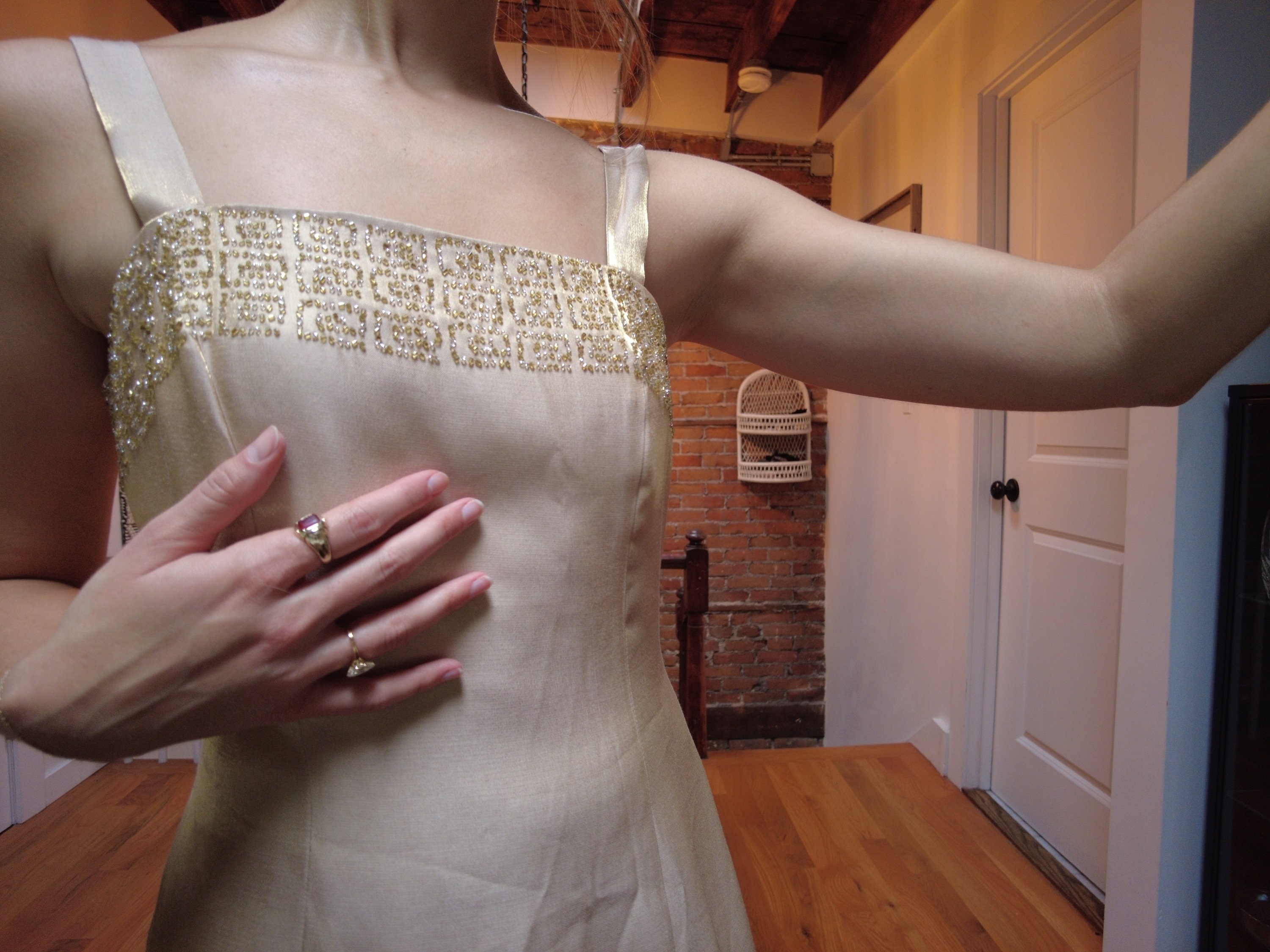 Gold Petite Alex Evenings Column Gown - 6 Petite - Etsy