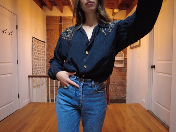 Black "Clock" Themed Button Up featuring Watch Fa… - image 4