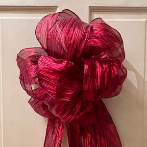 Red Bow, Package Bow, Lantern Bow,Red Christmas Bow, Tree Topper Bow, Christmas Decoration Bow, Christmas decoration