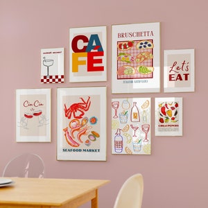 Barwagen Druck Kaffeetisch Druck Küche Galerie Set Foodie Art Print Set Food Drucke Süße Küchen Drucke Food Poster Trendy Poster
