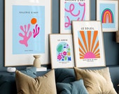 Matisse Style Art Prints, Colorful Gallery Wall Set (Digital Download)