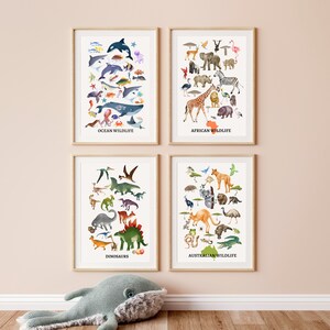4 Lernposter Klassenzimmer Poster Kinderzimmer Dekor Lernposter MONTESSORI Dekor Kinderzimmer Dekor Homeschooling Poster