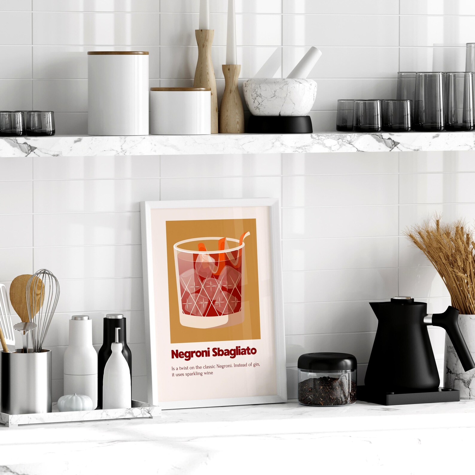 mega retro kitchen gallery wall art set of 90,... Eclectic Kitchen Gallery Wall Art Set: 15 Maximalist Prints (digital ...