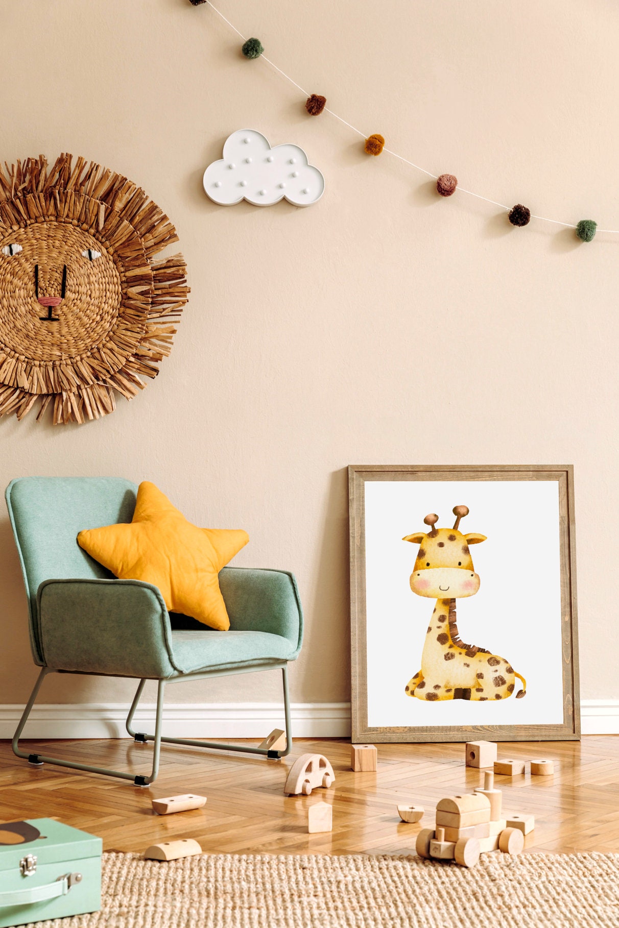 Set of 4 Printable Posters for Kids Room BABY Animals Posters - Etsy