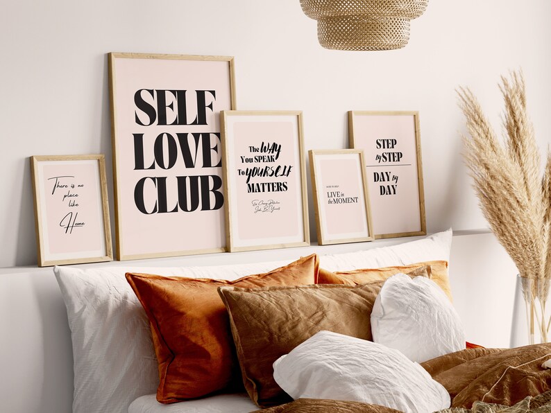 Motivational Quotes Poster Set: Inspirational Gallery Wall Art (digital ...