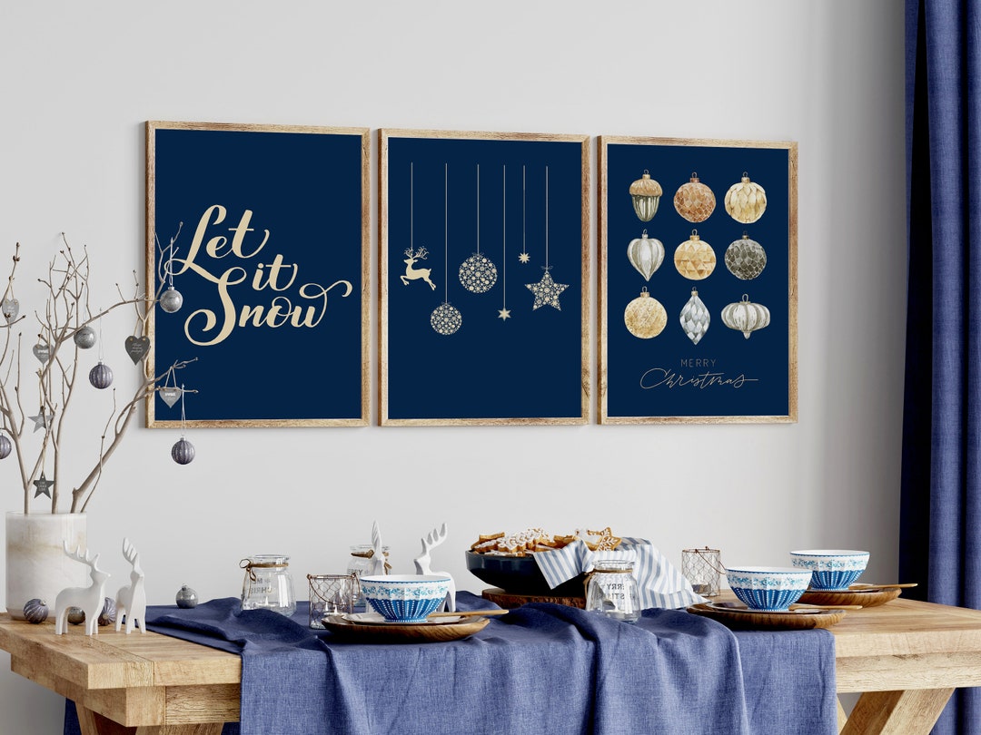 Christmas Decor Christmas Gallery Wall Set Prints Xmas Etsy UK