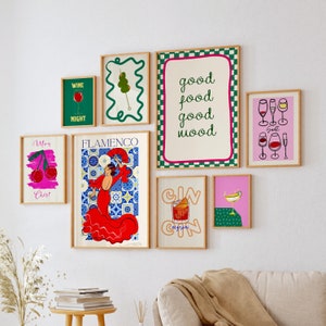 Cute kitchen posters Kitchen decor KITCHEN PRINTS Kitchen wall art Food Art Print Trendy Home Decor Eclectic gallery Aesthetic wall art
