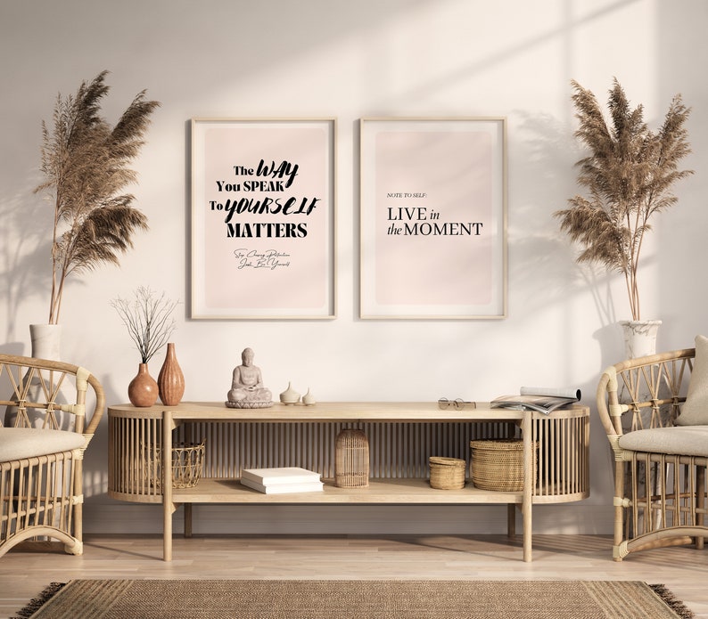 Motivational Quotes Poster Set: Inspirational Gallery Wall Art (digital ...