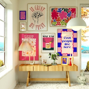 Blumenmarkt Druck Moderne Küche Dekor Eklektische Galerie Ästhetische Drucke Bar Warenkorb Drucke Poster für Studentenwohnheim College Wohnung Kunst