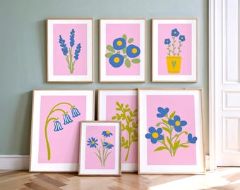 Pink Daisy Art Print: Pastel Flower Wall Decor (Digital Download)