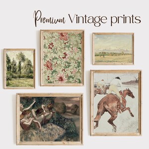 Rustic gallery wall Exhibition poster set Light Vintage Aesthetic gallery wall Neutral Tone Printable Wall Art Antique Cottagecore Art