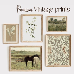 Antique decor Vintage Gallery Wall Set Eclectic Gallery European Wall Prints Moody Wall Print Set Antique farmhouse Landscape oil painting