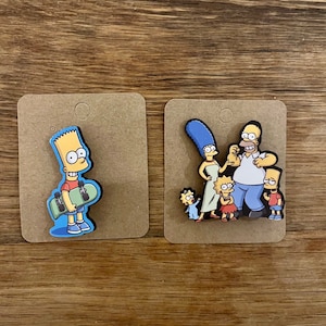 Simpsons Wooden Brooches, wooden pins, wooden gift, wooden jewellery, wooden accessories, cute gift