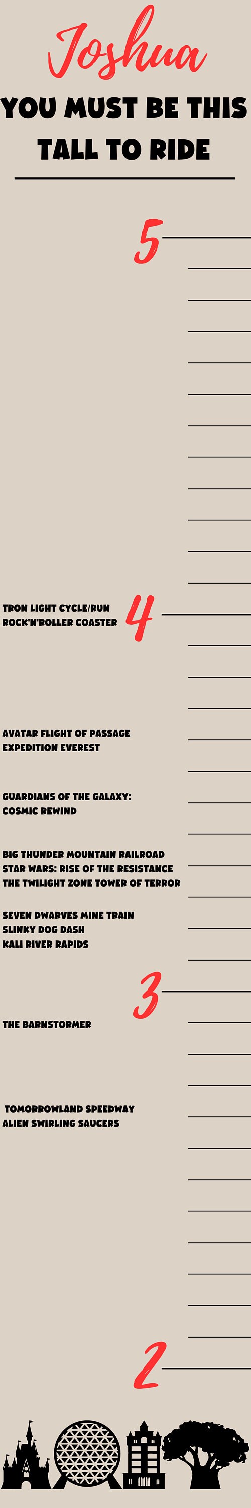 Personalized Height Chart Tracker Must Be This Tall to Ride Etsy