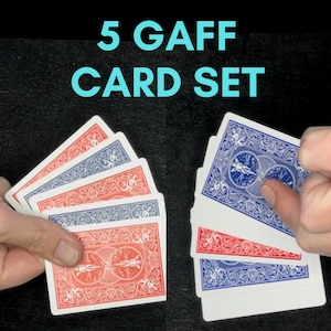 Juego de 5 cartas trucadas - Cartas mágicas - Instrucciones en video incluidas