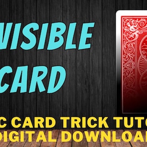 Magic Card Trick Tutorial – Invisible Card Digital Download