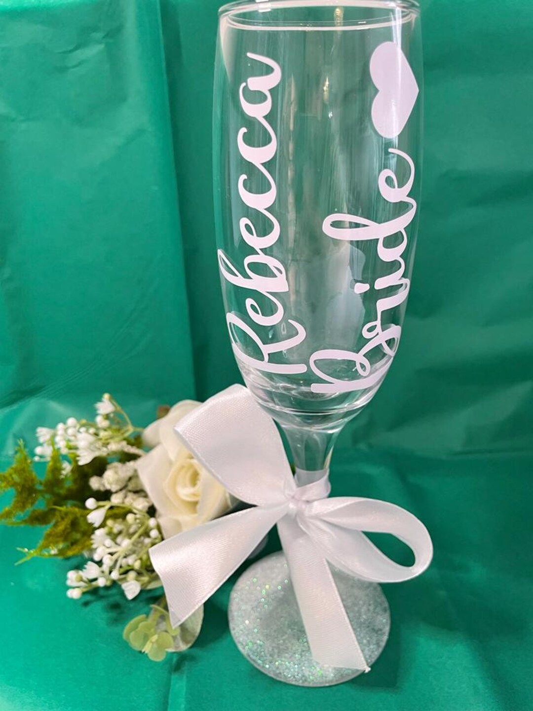 Champagne Flute Bride Flute Birthday Gift Wedding Gift Etsy