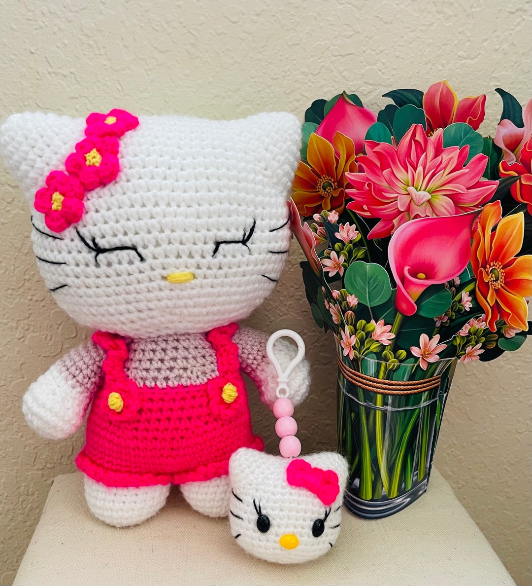 Spring Kello Kitty Spring Hello Kitty Set, Hello Kitty Keychain - Etsy