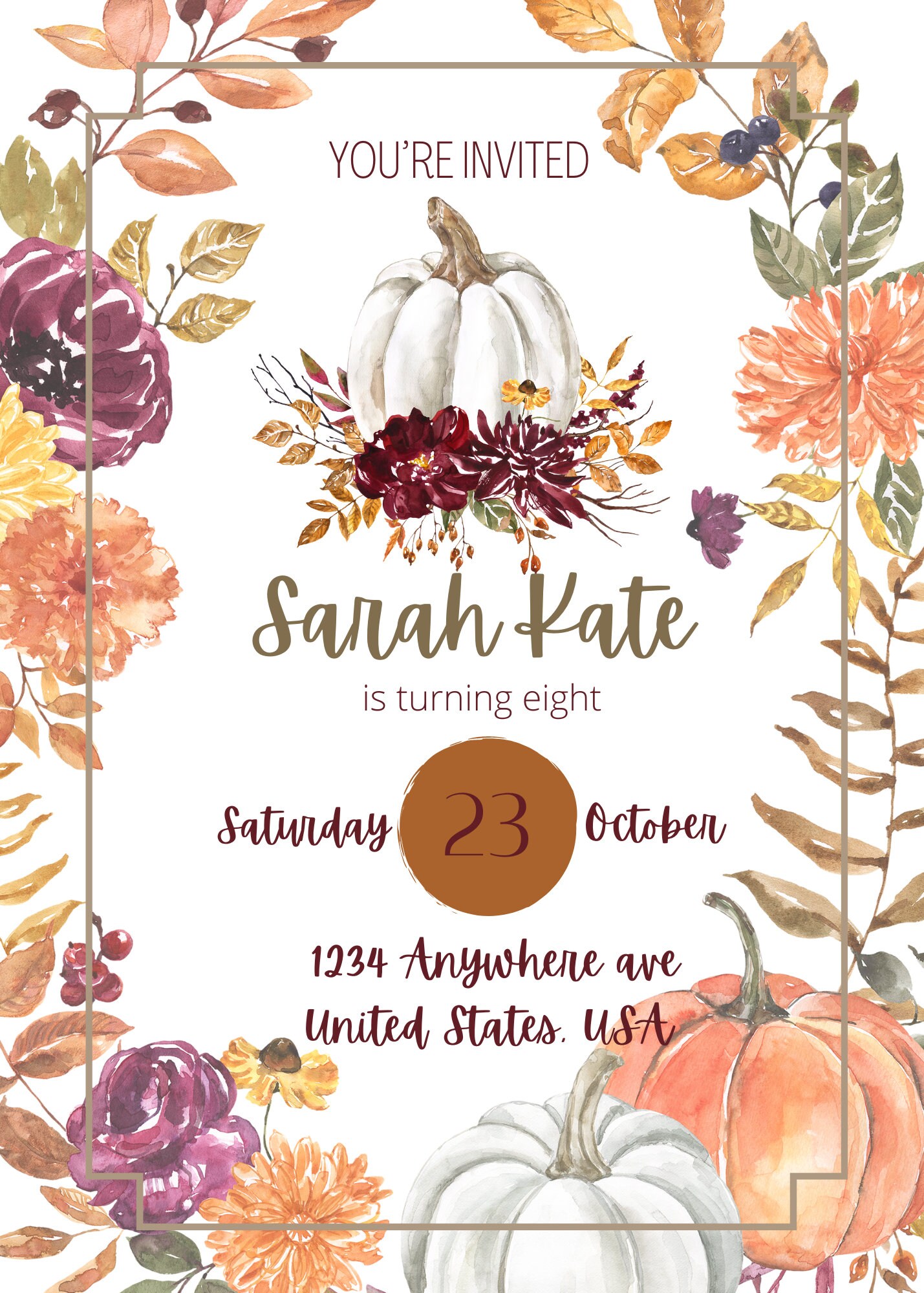 Birthday Invitation Digital Download. Editable Digital Etsy