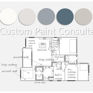 Interior Paint Custom Consultation E-design for your home