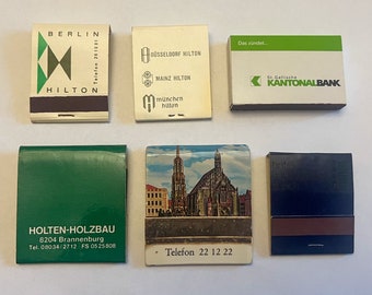 Germany Vintage Matchbooks - Zurich, Berlin, and more!