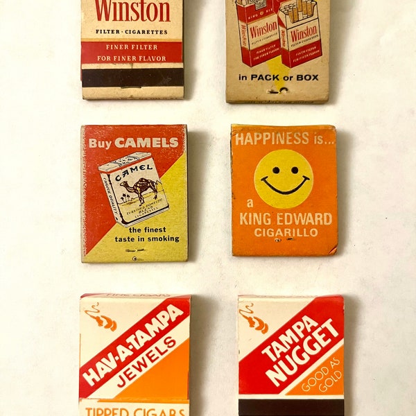 Vintage Matchbooks: Cigarette / Cigar Advertisements