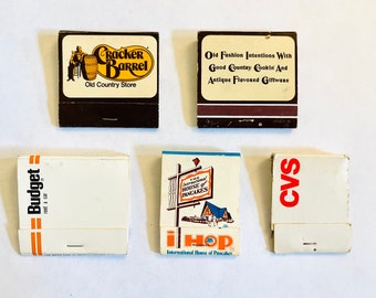 Vintage Matchbooks: Food and Company Matches / IHOP / Cracker Barrel / CVS