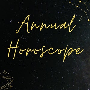 Gepersonaliseerde jaarhoroscoop, zonnerendementgrafiek en toekomstvoorspellingen, astrogids van maand tot maand, aangepaste jaarhoroscoop