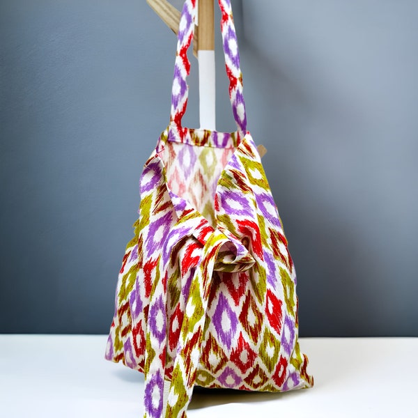 Colorful Mallorquin Basic Tote Bag, Canvas tote bag