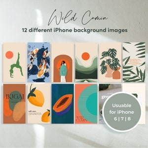colorful illustrated mobile wallpaper | iPhone background | iPhone 6,7,8 | 12 wallpapers