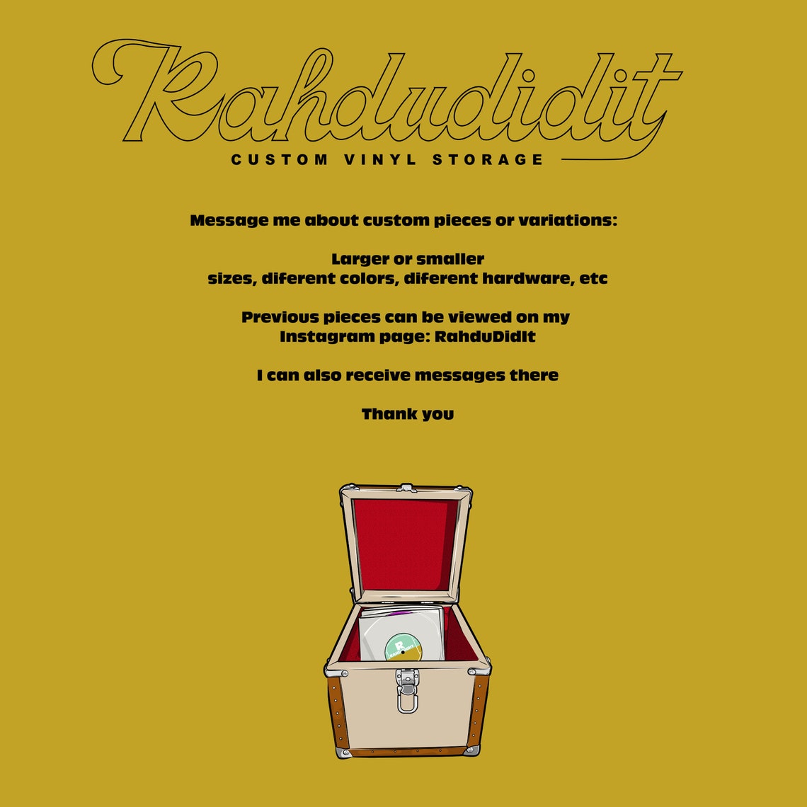 Record Storage Box 14 X 14 Etsy