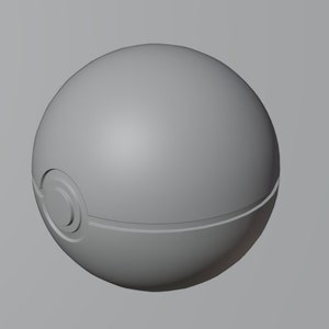 May include: A gray and white Poke Ball, a spherical device used to capture and store Pokemon in the Pokemon video game and anime franchise.