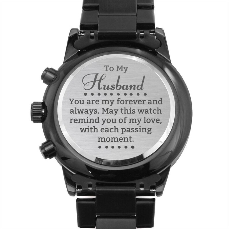 To My Husband Engraved Watch Anniversary Gift Birthday Etsy