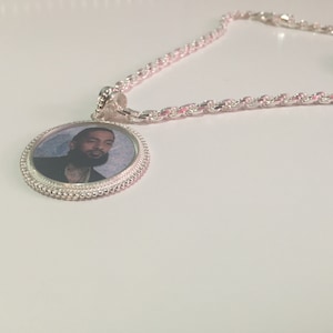 Custom Photo/Memory Pendant (Flat Mineral Glass) - 925 Sterling Silver