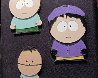 2D South Park Supporting Characters 3D printed and painted.