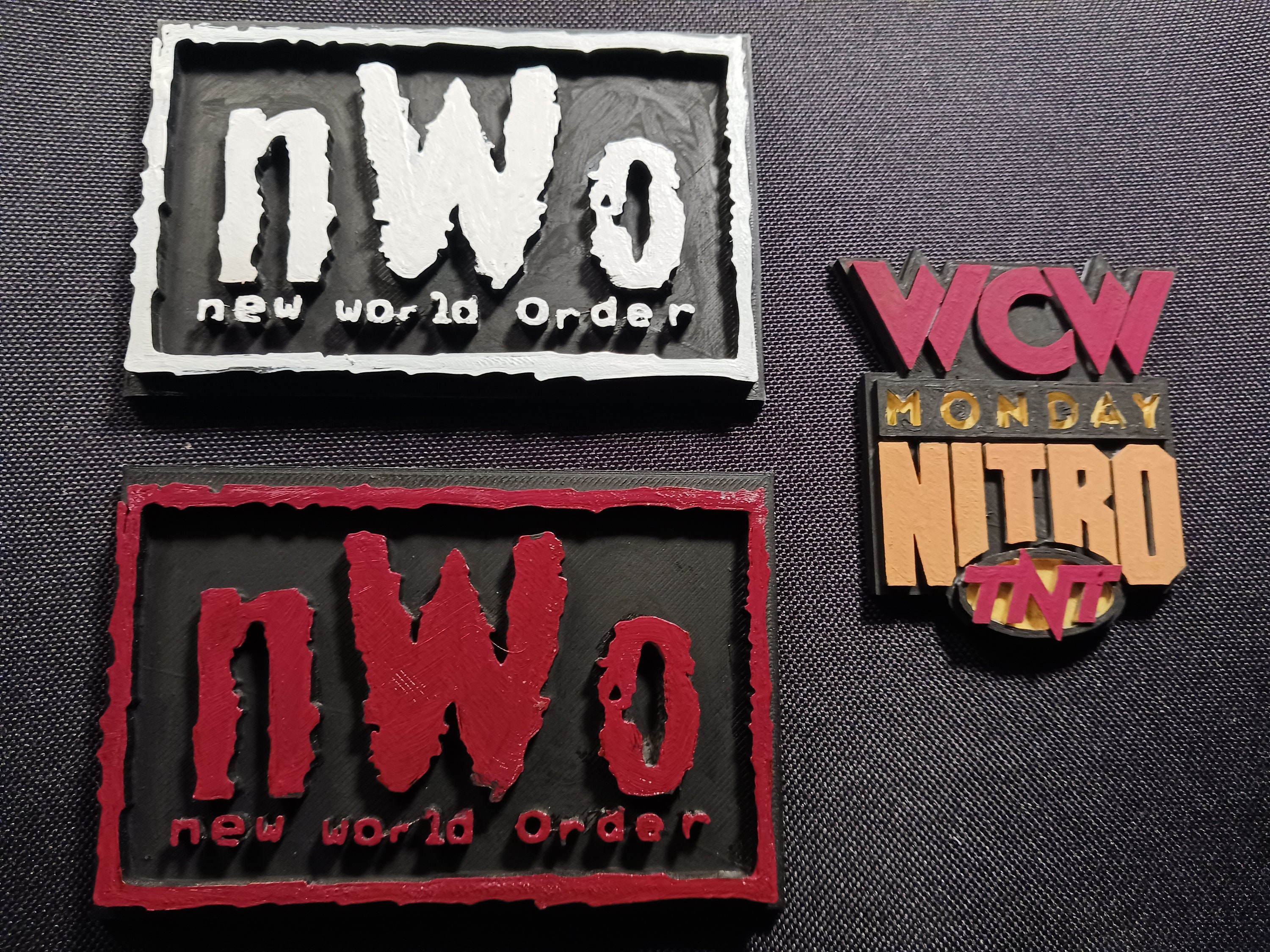 Nwo WCW Monday Nitro 3D Printed Logos Set of 3 - Etsy Canada