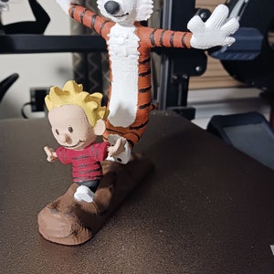 Calvin and Hobbes Diorama 3D Printed and Hand Painted