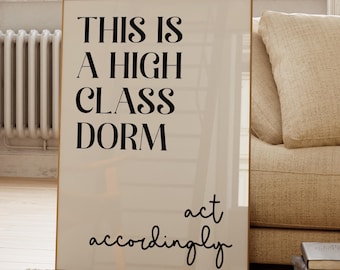 College Wall Print | Neutral Dorm Decor | Dorm Room Prints | Dorm Wall Art Print | Dorm Room Decor | College Gift | Vintage Style Wall Art