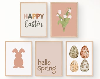 Easter Printable Wall Art | Easter Decorations | Easter Egg Art | Easter Bunny Decor | Spring Wall Art | Easter Art | JM Holiday Printables