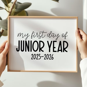 First Day of Junior Year 2025-2026 | First Day of 11th Grade Sign | Printable First Day of School Sign | First Day of School Class of 2027