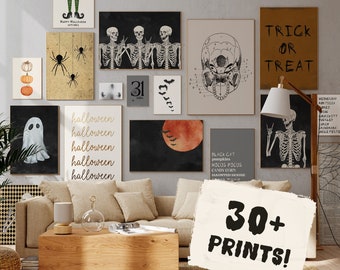 Halloween Gallery Wall Set | 30+ Halloween Art Prints | Halloween Decoration | Halloween printable wall art | Digital Download | Wall Decor